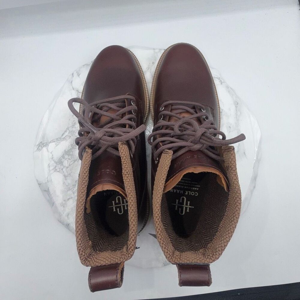 COLE HAAN American Classics Plain Toe Boot Waterproof Woodbury/Egret Waterproof- - Picture 6 of 12